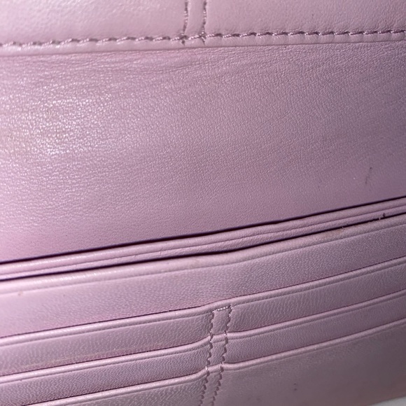 COACH clutch wallet with snap closure.  Approx 3x7.  Black and gold - Picture 4 of 8